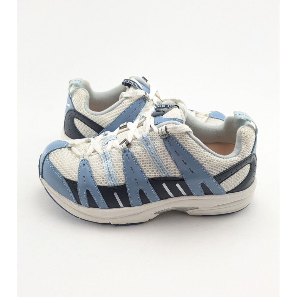 Womens Dr. Comfort Blue Leather Mesh Comfort Casual Walking Shoes 2950 Size 9XW